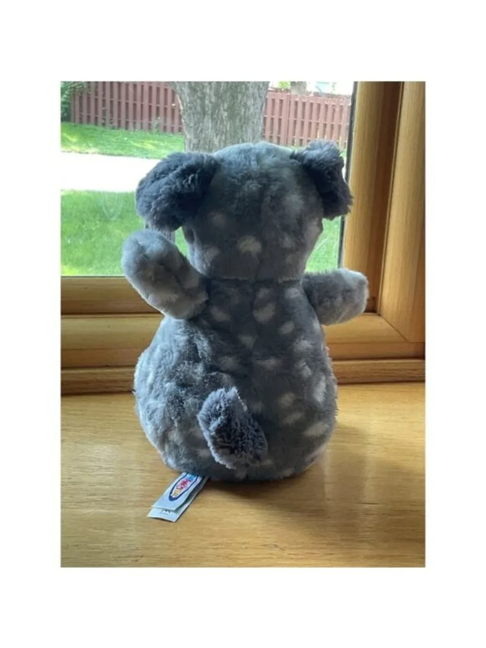 Mary Meyer Marshmallow Reggie Puppy Plush Grey White Spotted Dog Toy